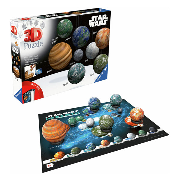 Ravensburger 3d puzzel star wars planeet van het sterrenstelsel, 531ste.