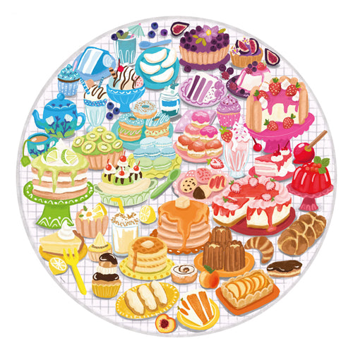 Ravensburger round puzzle circle of colors desserts pastries - legpuzzel - 500 stukjes