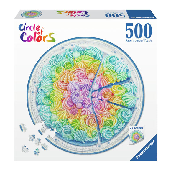Legpuzzel Rond Regenboogtaart, 500st.