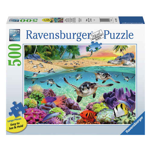 Ravensburger legpuzzel baby zeeschildpadden, 500st.