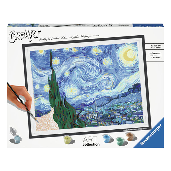 Ravensburger the starry night (van gogh) - schilderen op nummer voor volwassenen