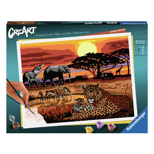 Ravensburger creart schilderen op nummer - savannelandschappen