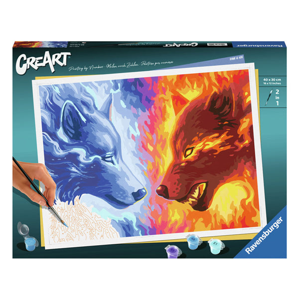 Ravensburger creart schilderen op nummer - vuur en ijs