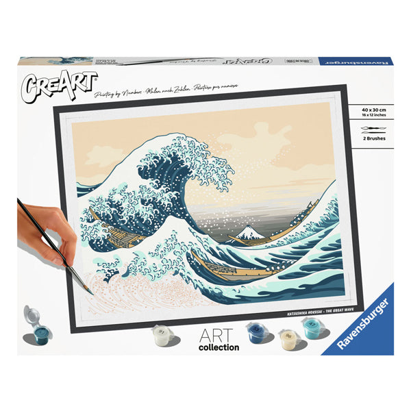 Ravensburger creart schilderen op nummer - hoksusai: de grote golf