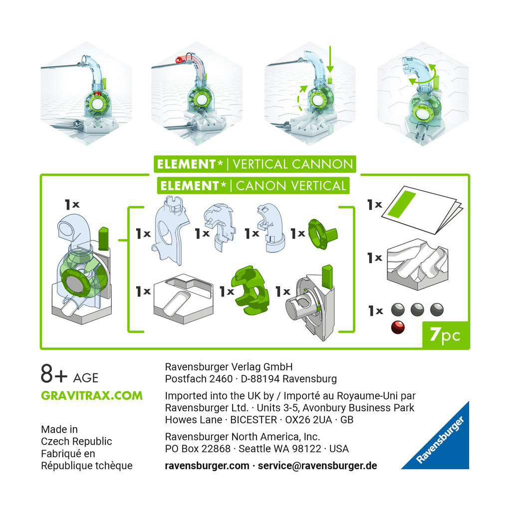 Ravensburger gravitrax element verticaal kanon