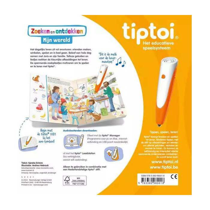 Ravensburger tiptoi boek zoeken en ontdekken: mijn wereld