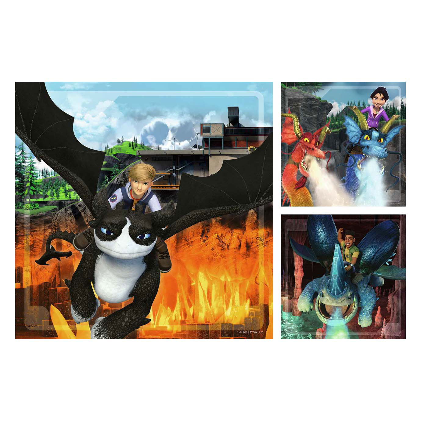 Ravensburger draken de negen rijken legpuzzel, 3x49st.