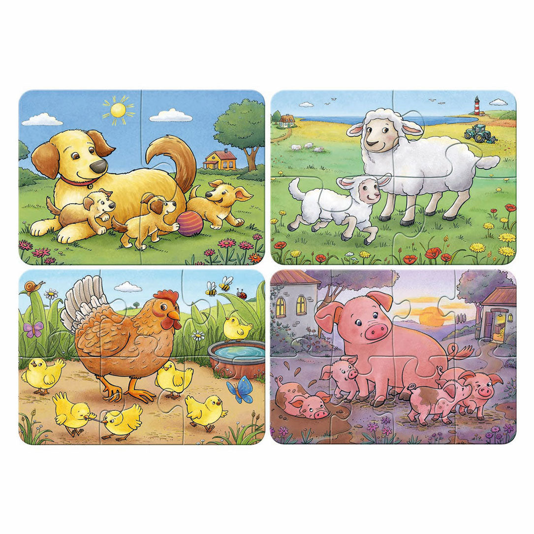 Ravensburger legpuzzel mijn eerste puzzels 4in1 boerderijdieren families