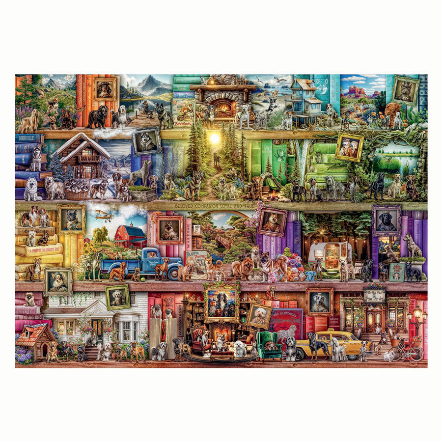 Ravensburger puzzel de bibliotheek van honden 1000 stukjes