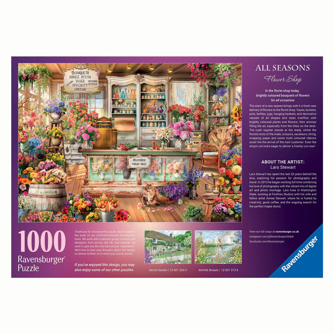 Ravensburger puzzel alle seizoenen bloemenwinkel 1000 stukjes