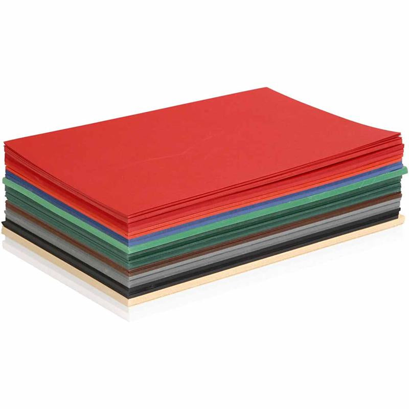 Kerst karton, a5, vel 148x210 mm, 180 gr, diverse kleuren, 300 div vellen 1 doos