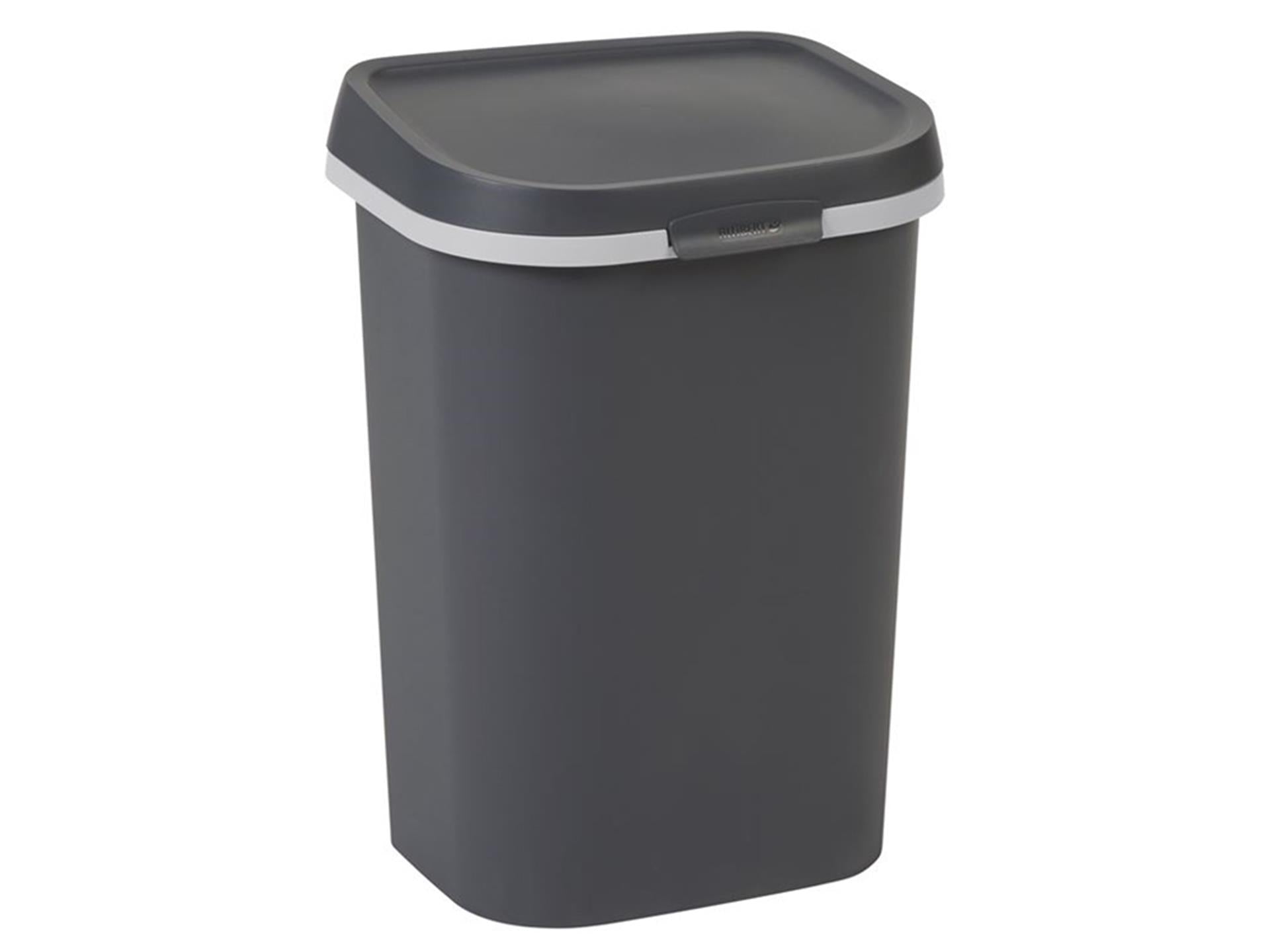 Curver mistral platte afvalbak 25l antraciet