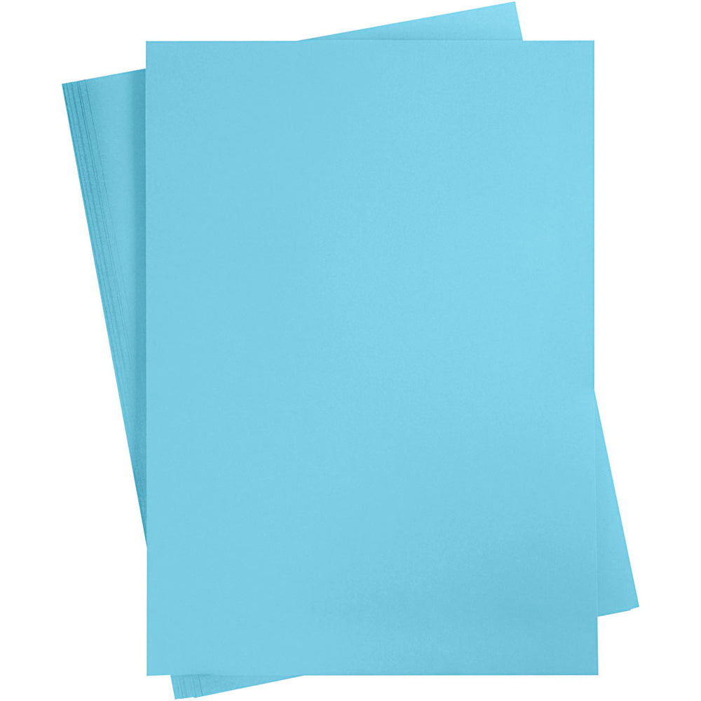 Gekleurd karton, a2, vel 420x594 mm, 180 gr, lichtblauw, 10 vel 1 doos