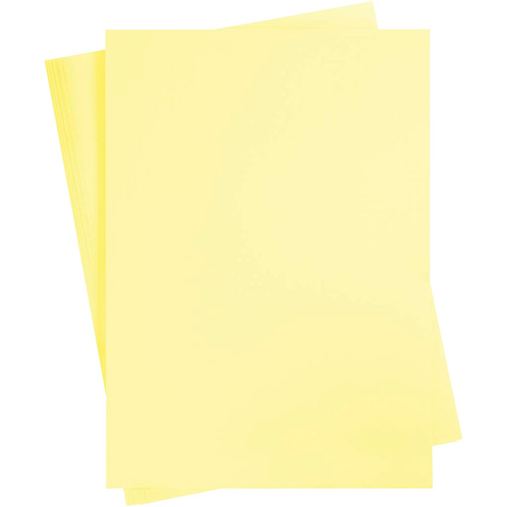 Gekleurd karton, a2, vel 420x594 mm, 180 gr, lichtgeel, 10 vel 1 doos
