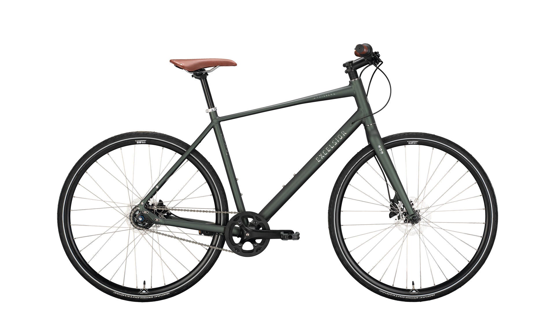 Excelsior urbanfiets trigger (#1) bike excels.trigger 28 48 diam. 8sp green matt