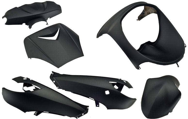 Edge plaatset 6-delig voor peugeot vivacity tot bouwjaar 2008 - mat zwart