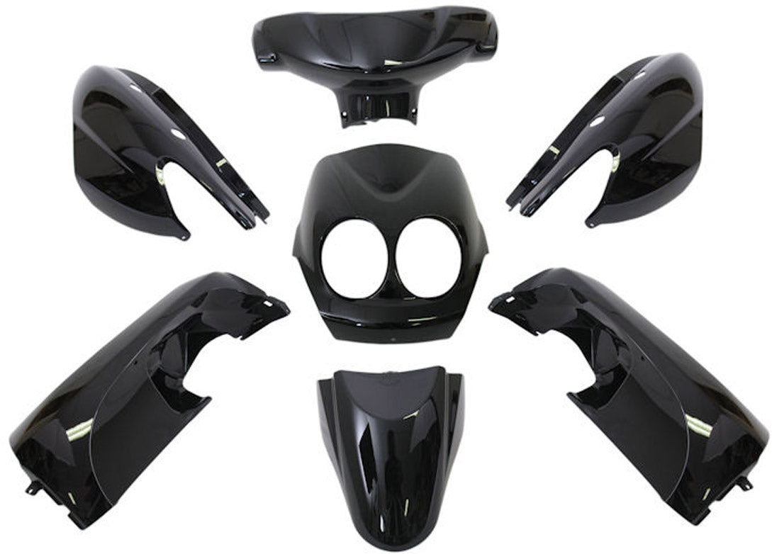 Edge plaatset 9-delig voor yamaha neo's - bouwjaar 2008 - 2011 - 2 en 4 takt model - metallic zwart