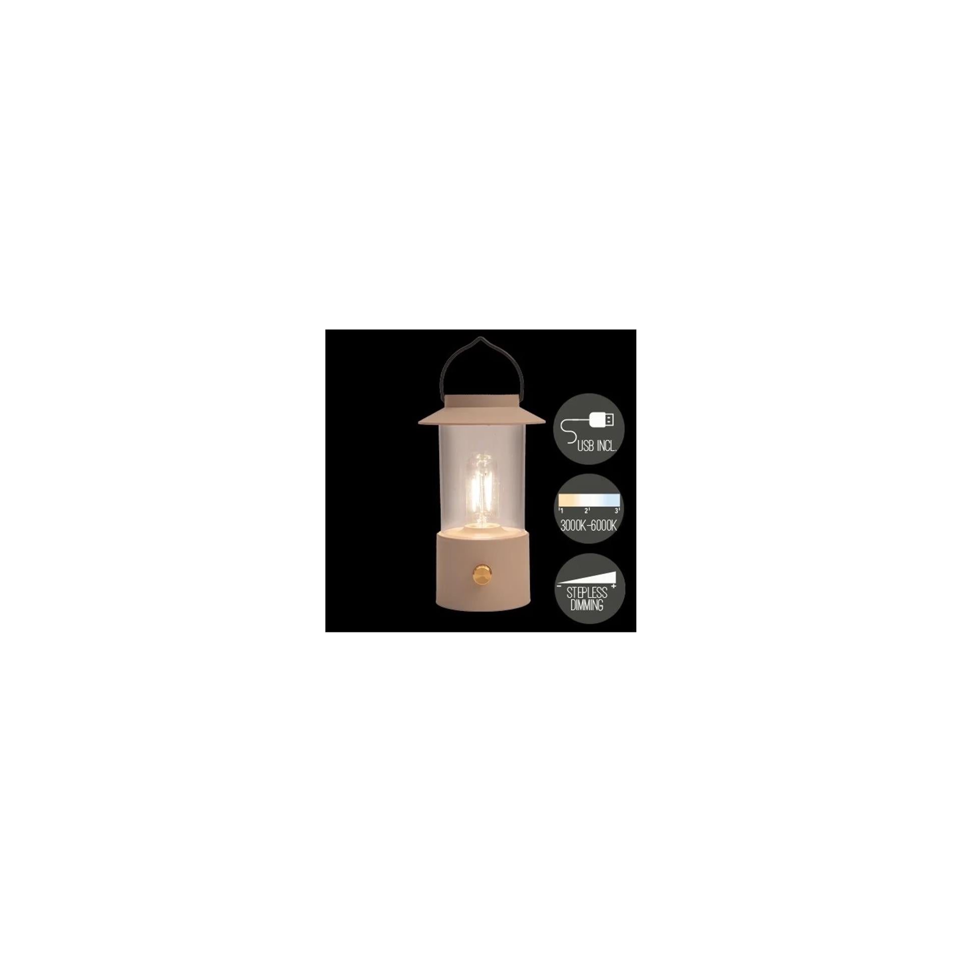Anna's collection led lantaarn zand 24x9cm op usb