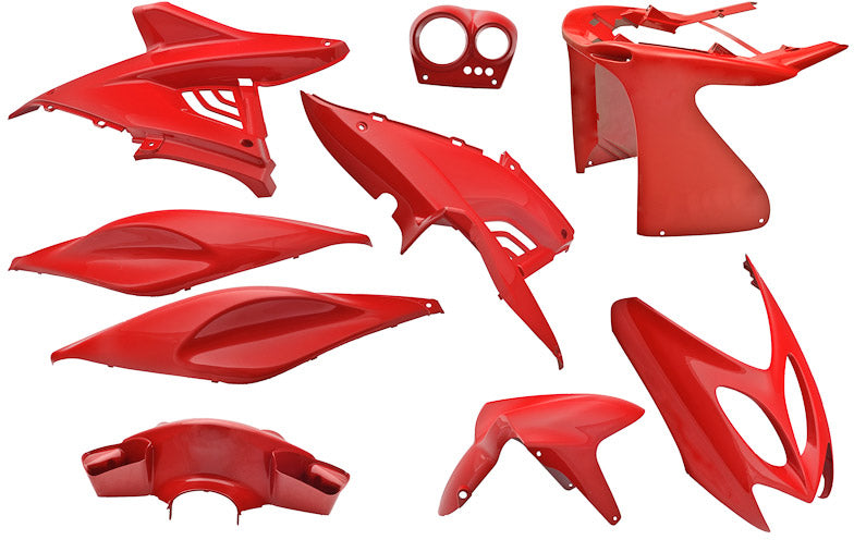 Edge plaatset 9-delig voor yamaha aerox tot bouwjaar 2014 - ferrari rood