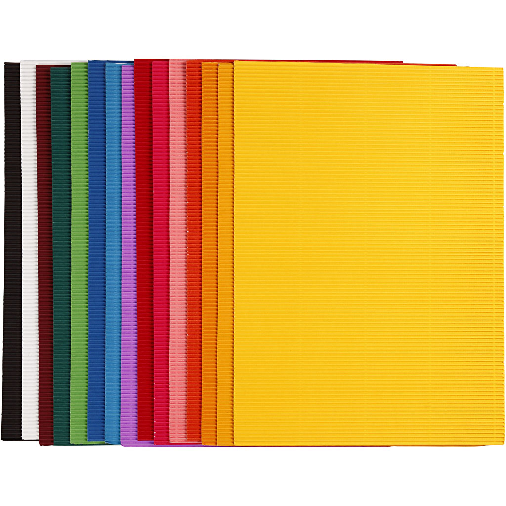 Creativ company https: www.cchobby.nl ribbelkarton-vel-25x35-cm-80-gr-15-div-vellen-1-doos