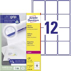 Gerecycleerde etiketten voor laserprinters quickpeel lr7164-100 63,5x72mm