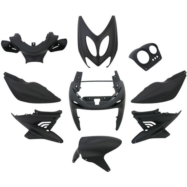 Rand Plaatset Aerox tot bj. 2014 9 delig mat zwart