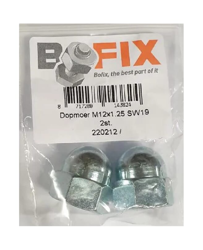 Bofix voorasmoer E-bike M12 x 1.25 met voorwielmotor (2e)
