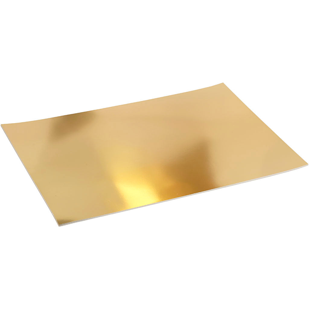 Metallic foliekarton, a2, vel 420x594 mm, 280 gr, goud, 10 vel 1 doos
