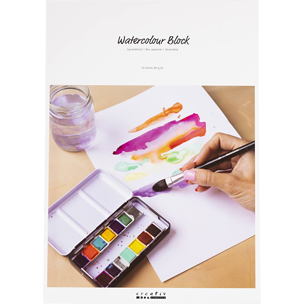 Aquarelblok Wit A3, 20 vellen
