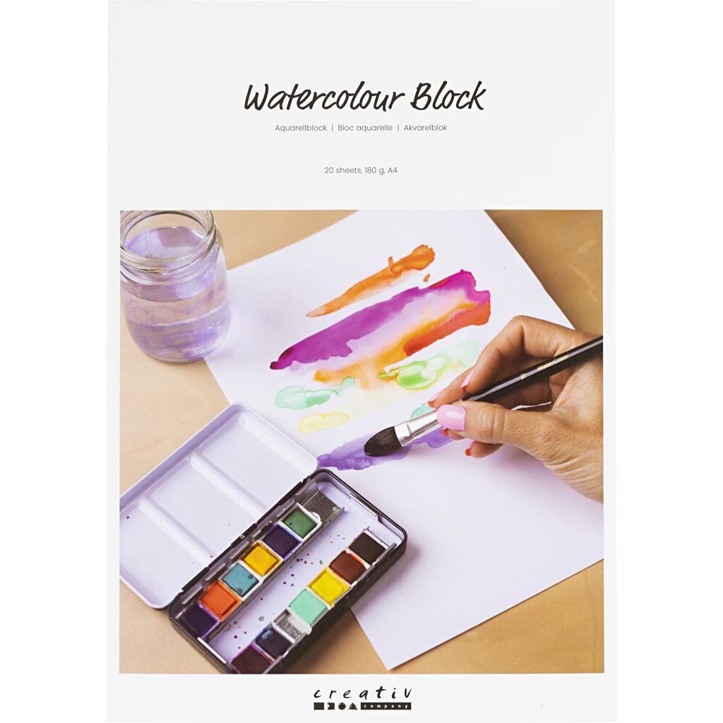 Creativ company https: www.cchobby.nl aquarelblok-a4-vel-210x297-mm-180-gr-wit-20-vel-1-stuk