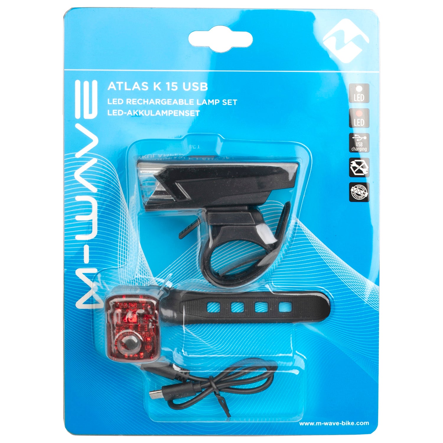 M-wave atlas k 15 usb rechargeable battery lighting set