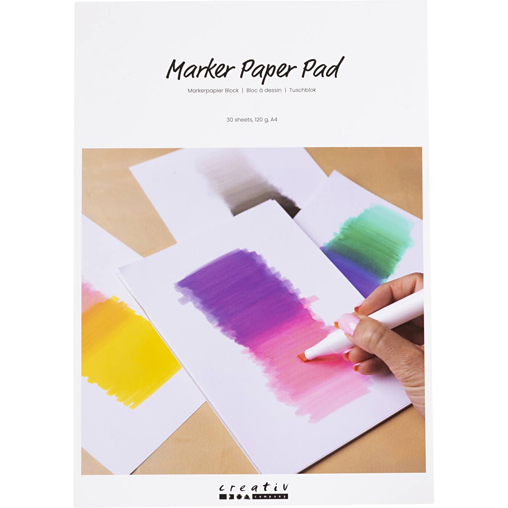 Creativ company papierblok voor stiften wit a4, 30 afgesloten
