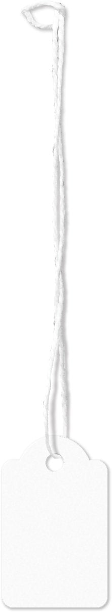 Kangaro draadetiketten - 18x29mm - wit - doos a 500 stuks - prijskaartjes met koord - k-700103