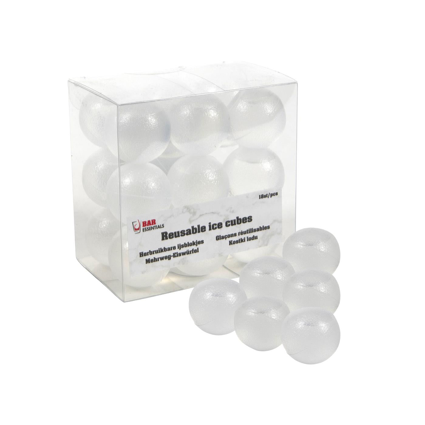 Ijsblokjes bol wit 18 stuks