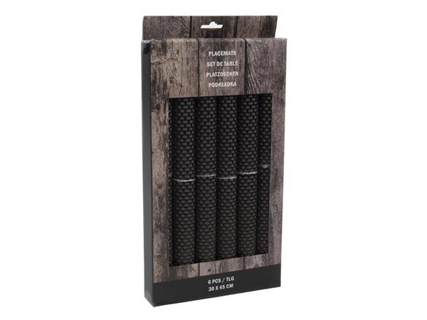 Svenska living placemat set a 6 30x45cm poly bruin
