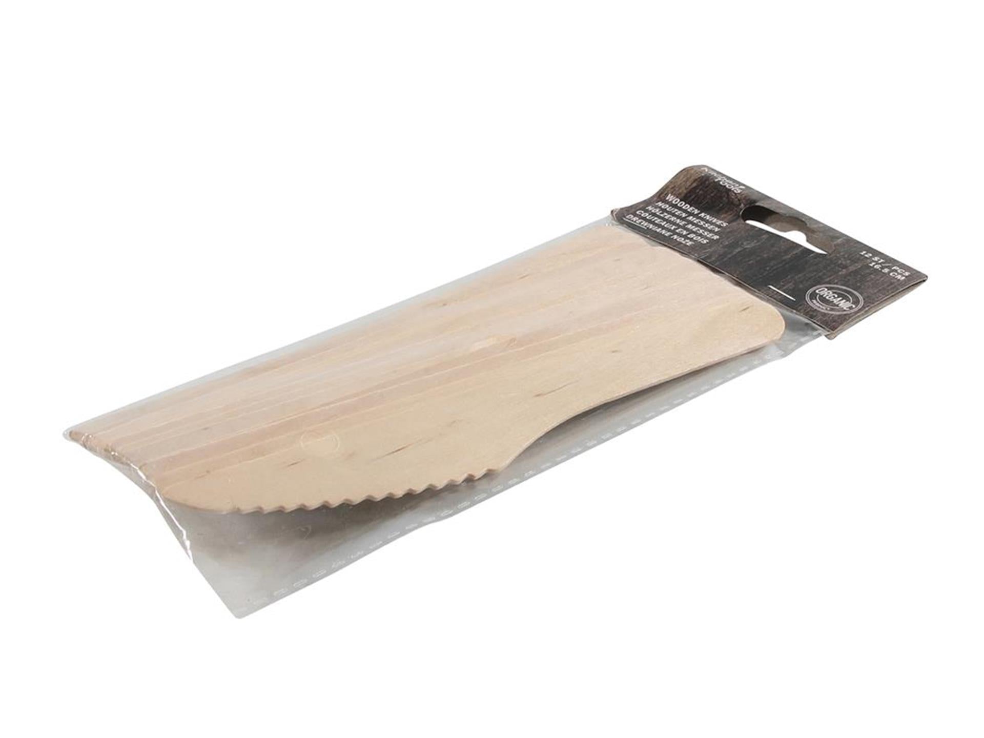 Kitchen tools houten mes pakje a 12 stuks