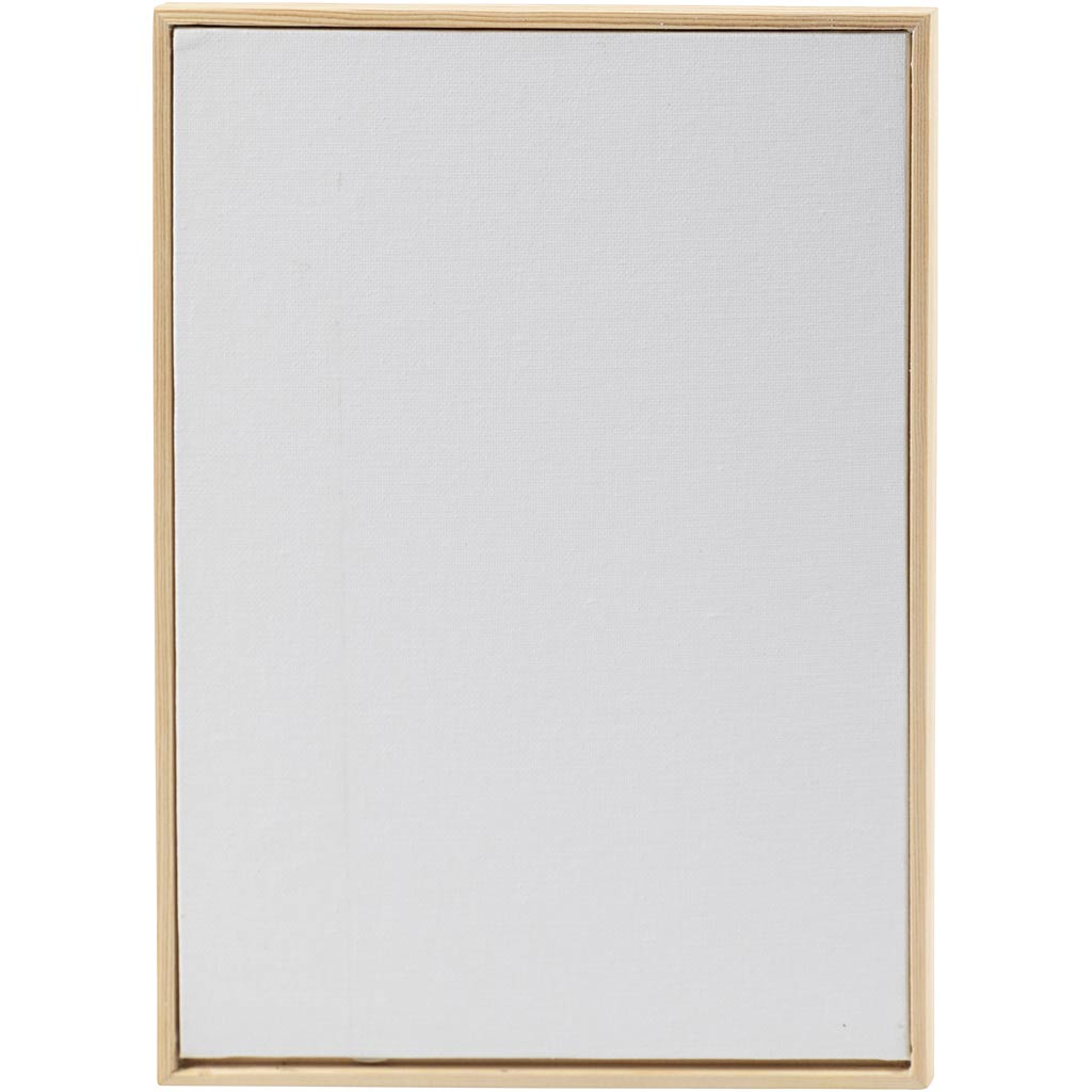 Canvas paneel met lijst, a4, afm 21x29,7 cm, 280 gr, wit, 1 stuk