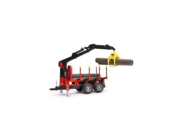 Bruder forestry trailer with loading crane for trees