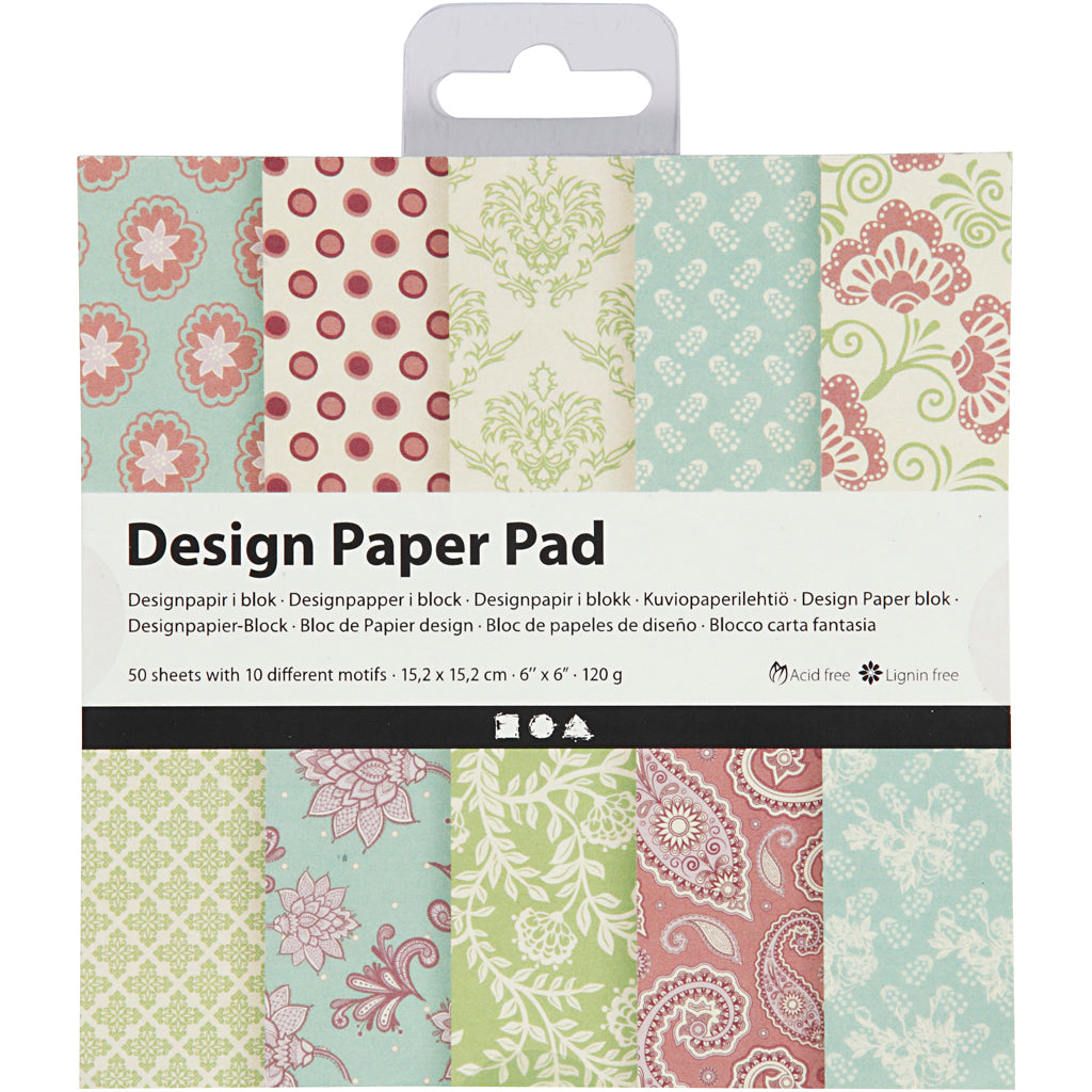 Creativ company design papierblok mint groen paars, 50 bekeken