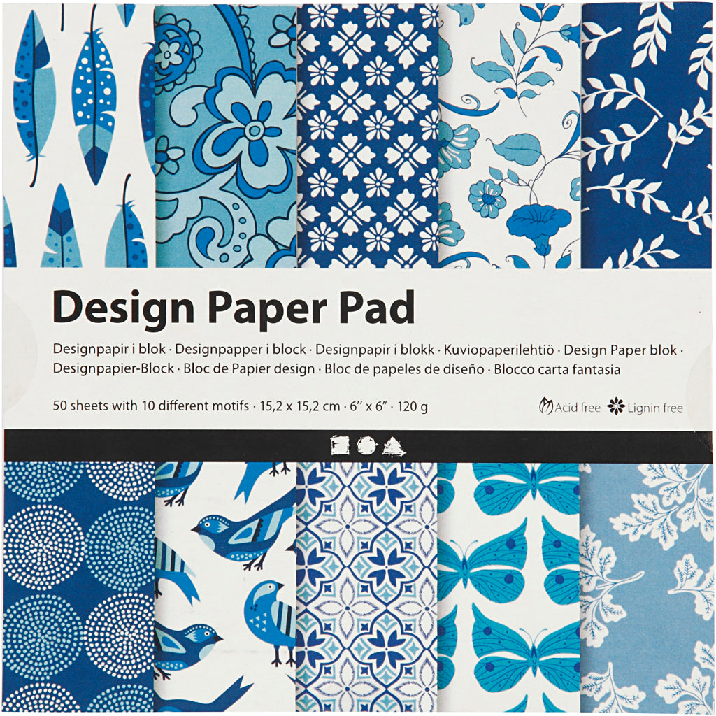 Creatief bedrijfsontwerp papierblok blauw, 50 afgesloten