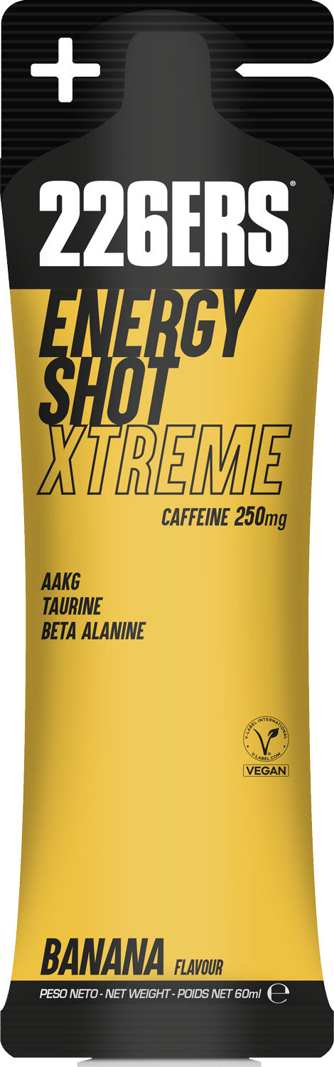 226ers energy shot xtrem 250mg caffeine stick 60ml | banana
