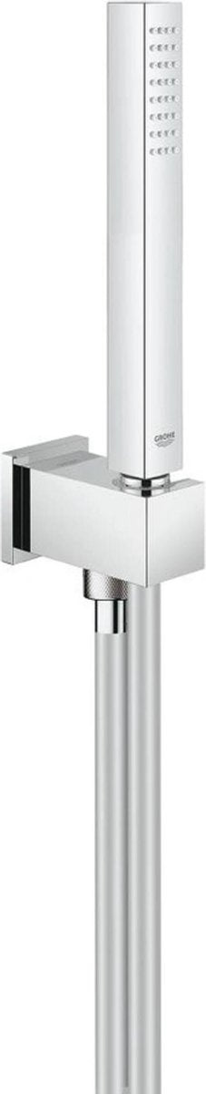 Grohe euphoria cube stick handdoucheset - 1 straalsoort - staaf - met houder - met wandaansluitbocht - gladde slang - 125cm - chroom