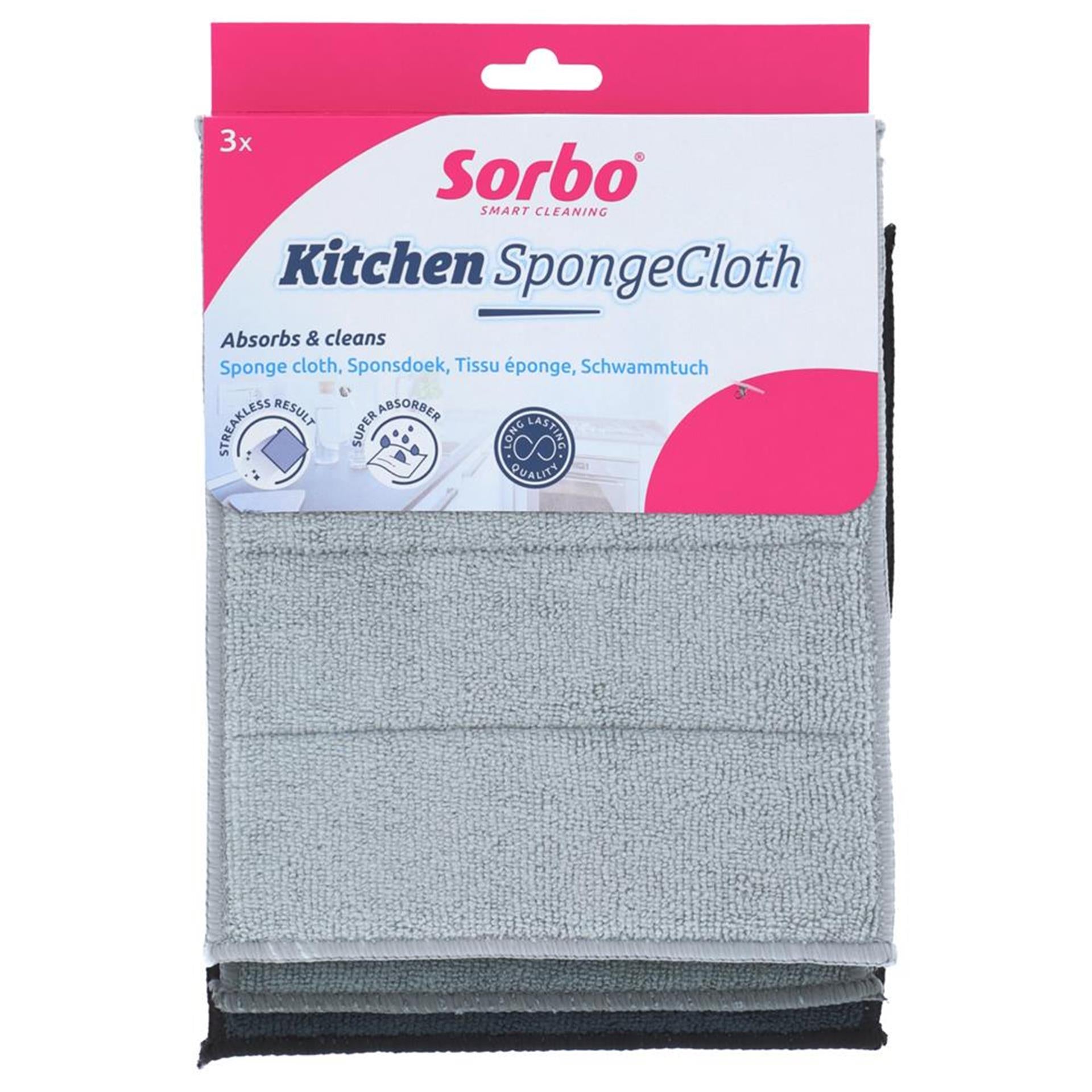 Sorbo microvezel sponsdoek set a 3 stuks
