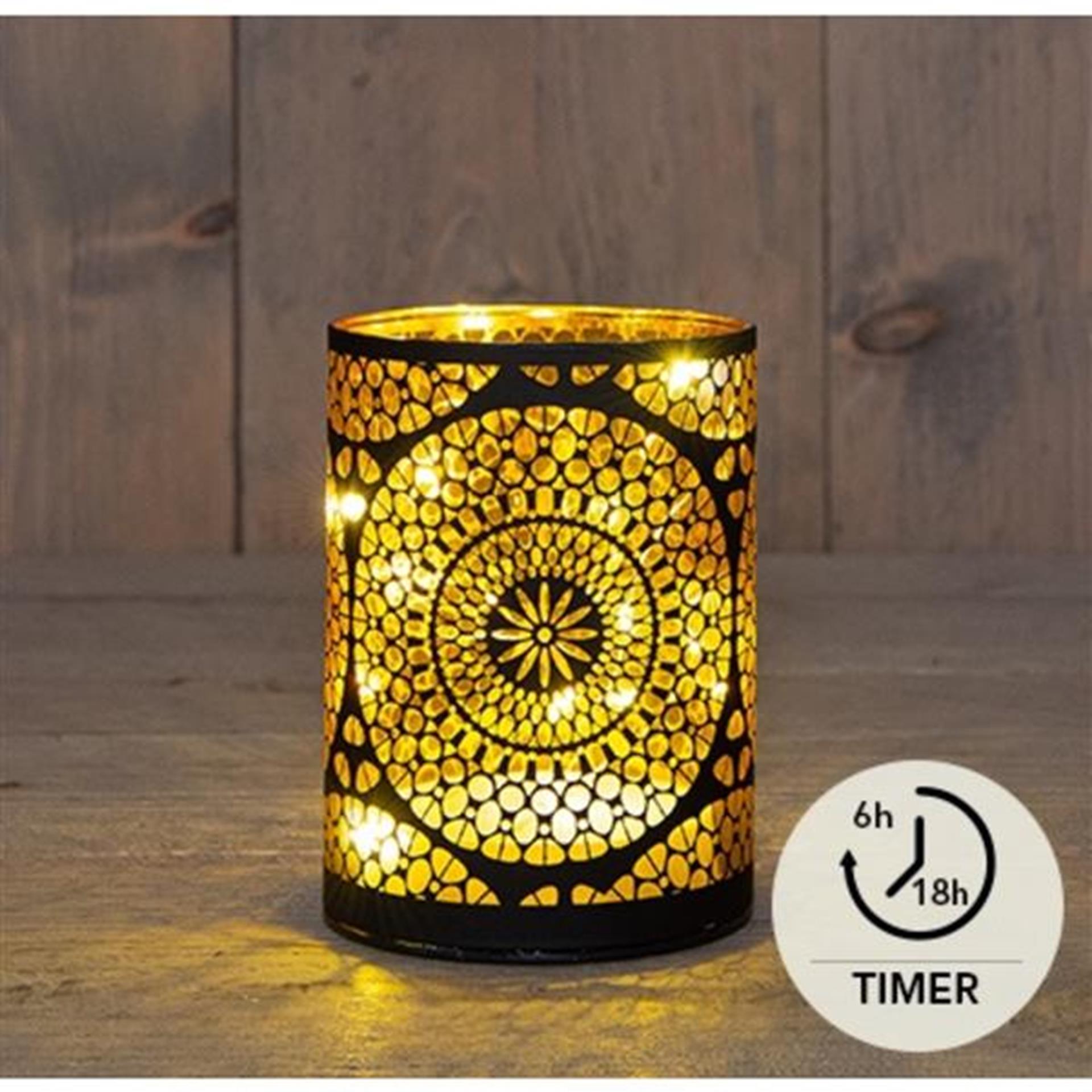 Anna's collection led cylinder glas marrakech 9xh12cm