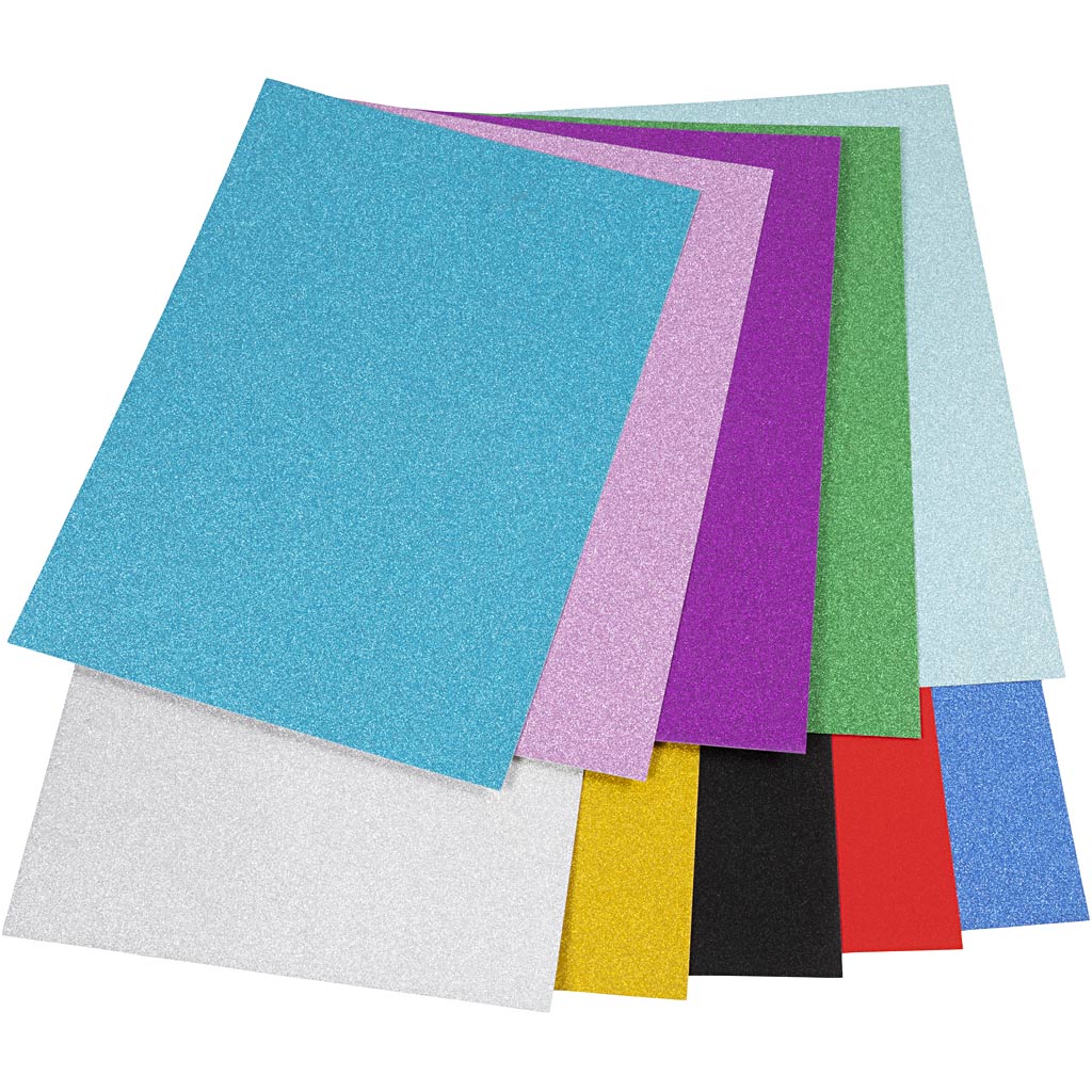 Creativ company glitterkarton a4, 50 afgesloten