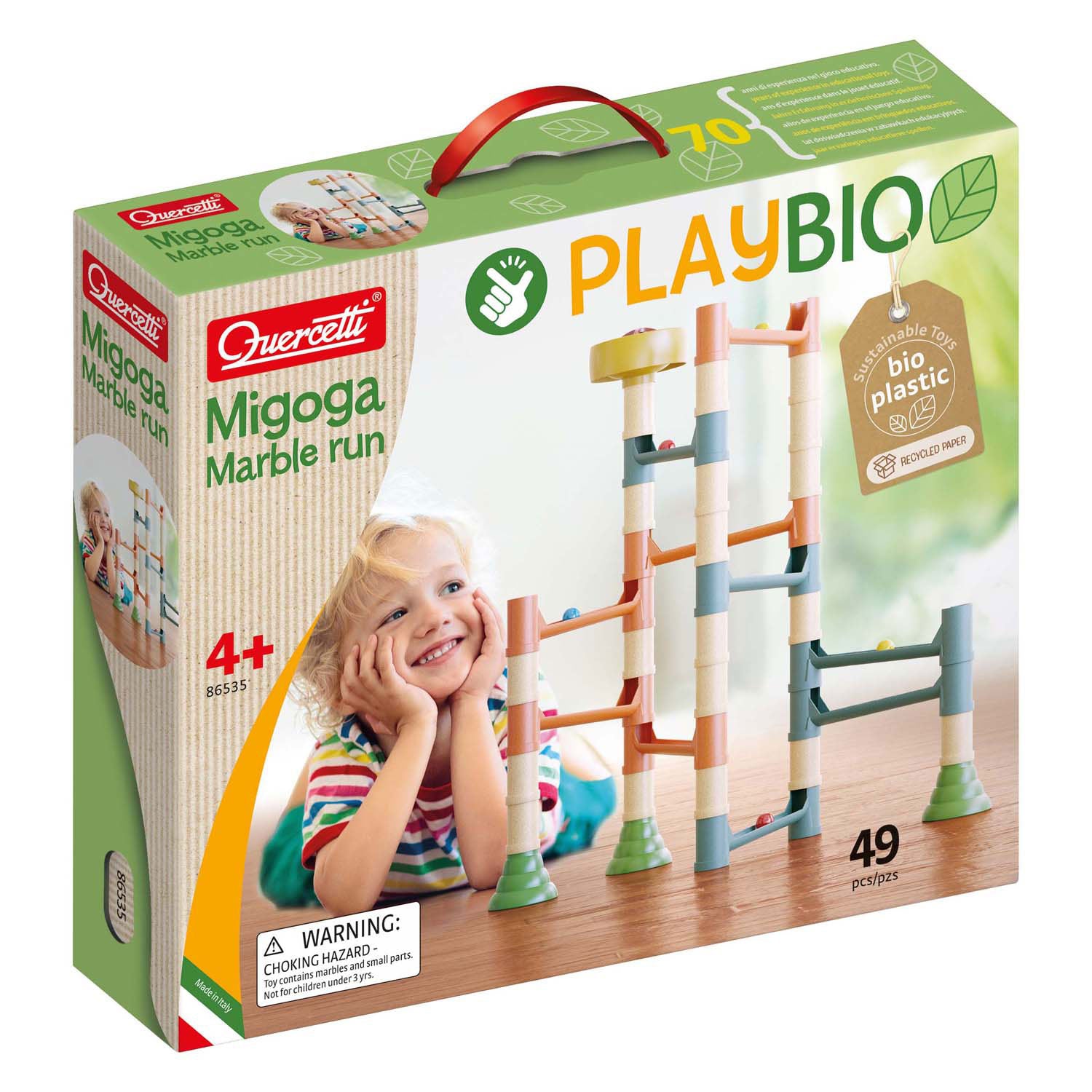 Quercetti playbio migoga knikkerbaan, 49dlg