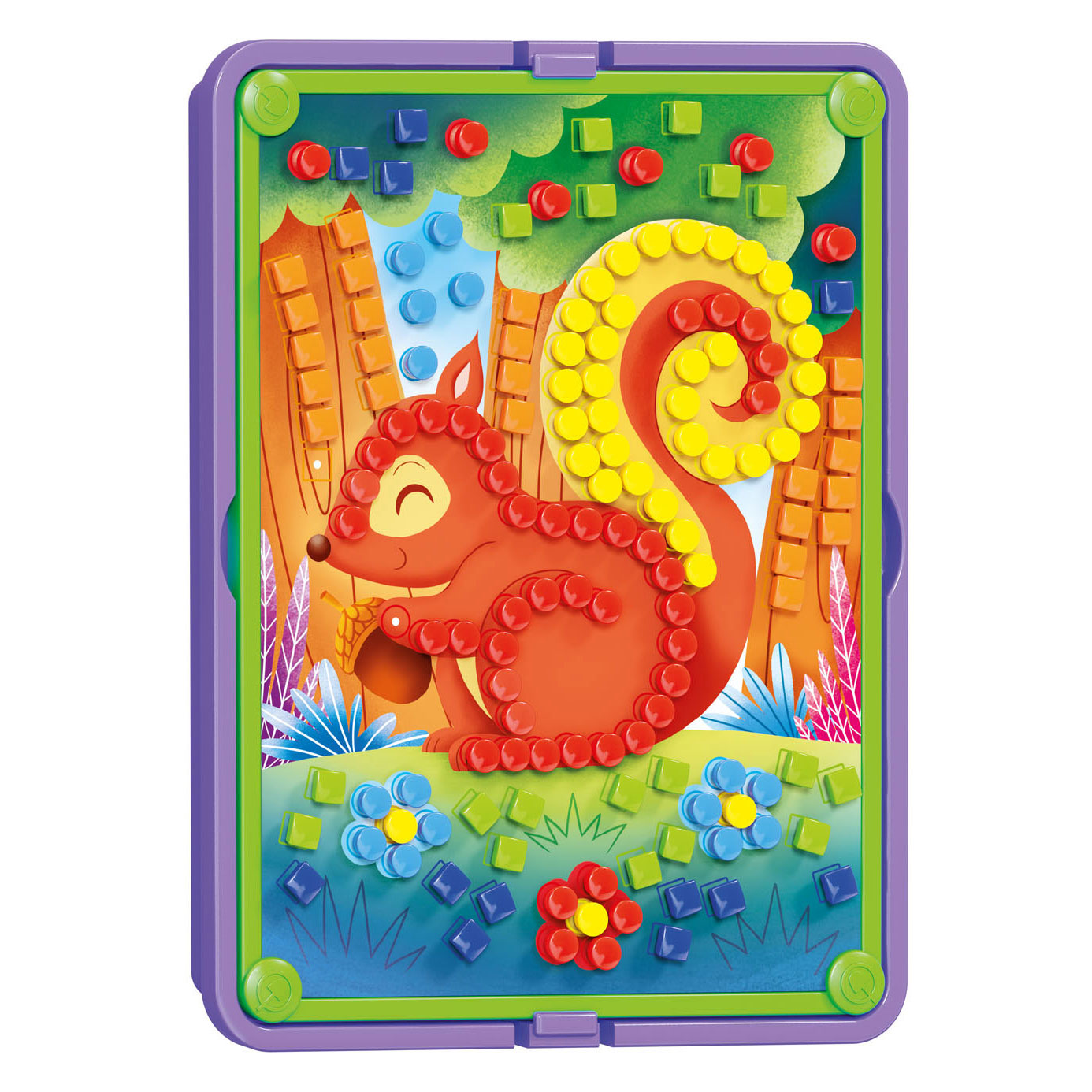 Quercetti Insteek Mozaïek Dieren, 300 Pinnen