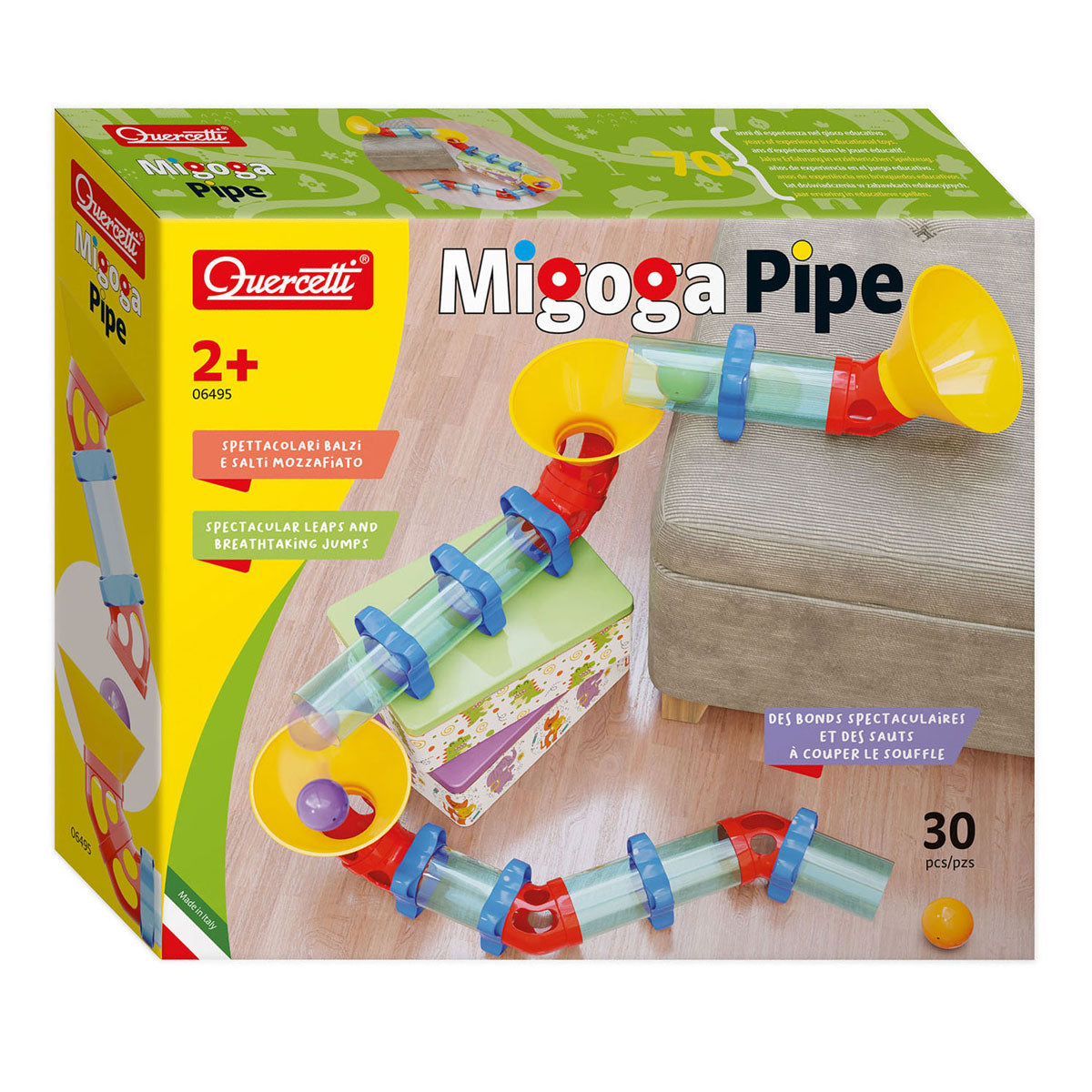 Quercetti migoga pijp knikkerbaan, 30dlg.