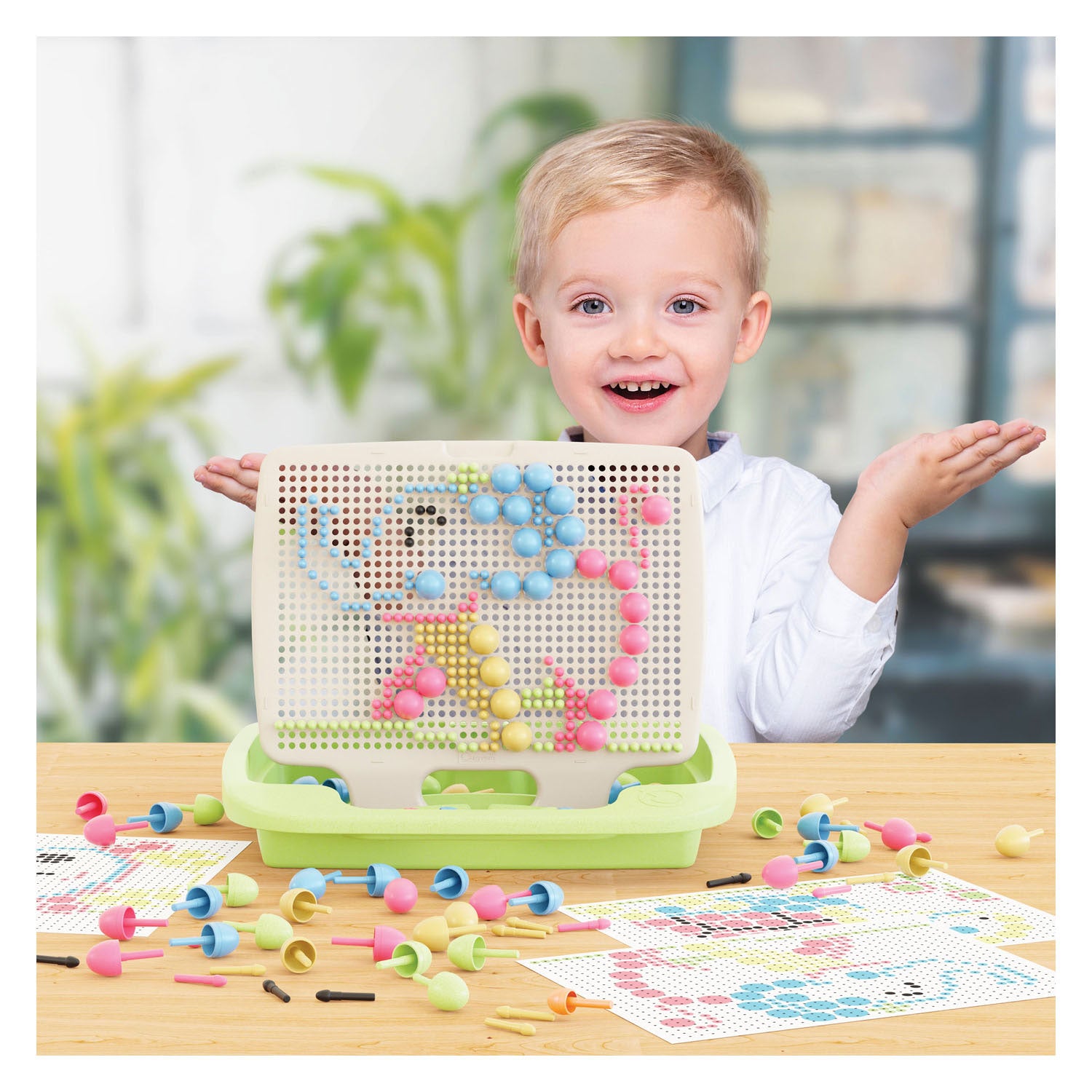 Quercetti fantacolor play eco insteekmozaïek, 310dlg.