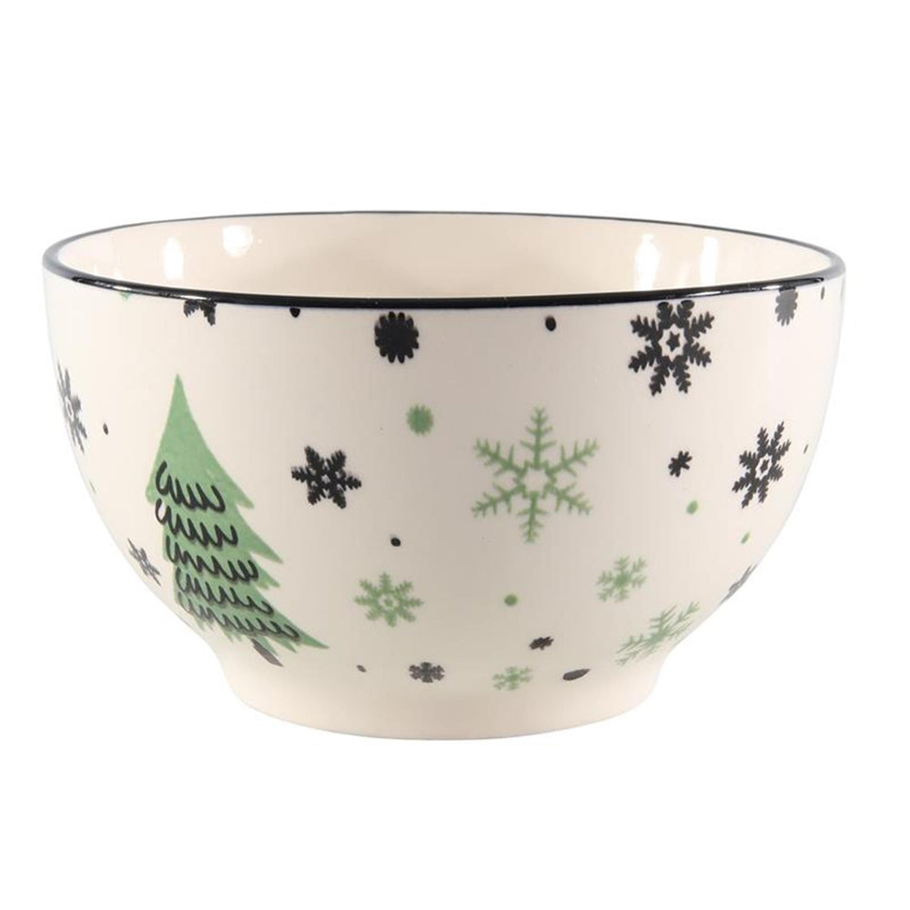 Svenska living schaaltje porselein met kerstboom afbeelding ø14cm